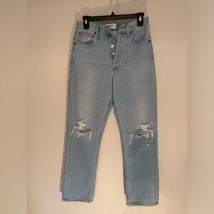 Agolde high rise straight leg jeans